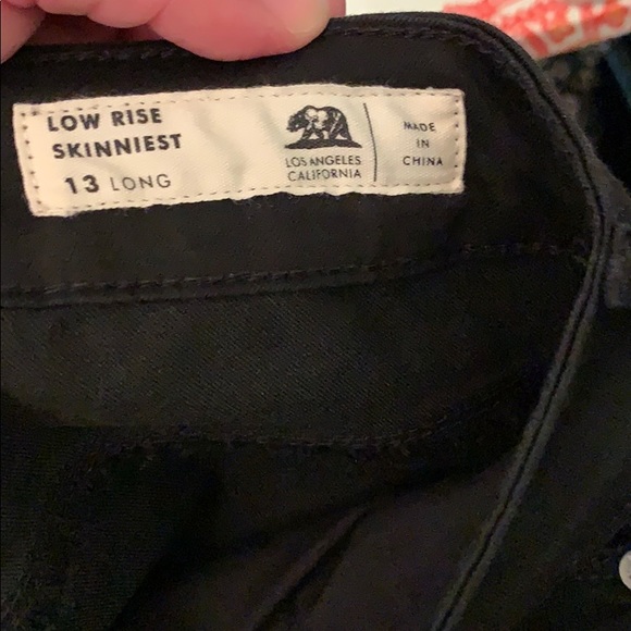 Bullhead low rise skinniest black jeans - 13 long - Picture 14 of 14